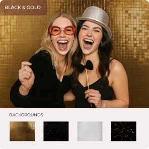 Black & Gold – Fotobox Babyparty Design