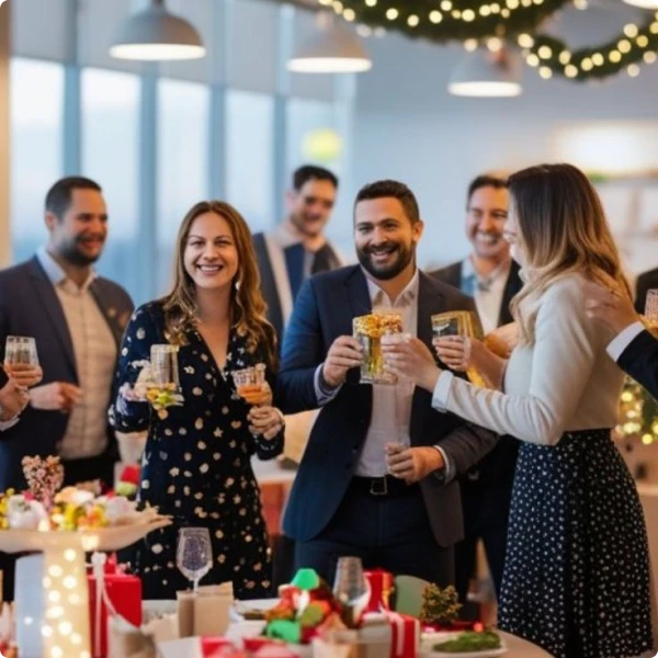 Professionelle Unternehmensveranstaltung mit gut gekleideten Gästen